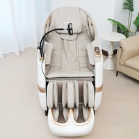 Silla de masaje eléctrica Shiatsu 3D de gravedad cero multifuncional, altavoz Bluetooth, reclinable de cuerpo completo, terapia infrarroja táctil