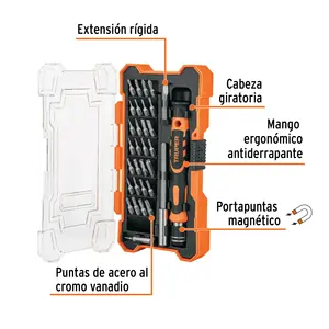 Juego de Destornilladores de Precisión BOX 3 con 30 Puntas y Extensión, TRUPER - Product Image 2