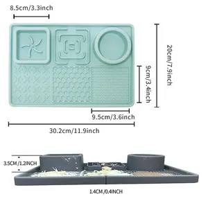 Plaque à lécher pour animaux de compagnie écologique et antidérapante, bol en silicone pour une alimentation lente pour chats et chiens, alimentation plus saine et nettoyage facile - Product Image 5