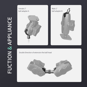 อะแดปเตอร์โลหะ VINmounts ขนาด 1/4 นิ้ว สำหรับเชื่อมต่อหัวบอลขนาด 25.4 มม./1 นิ้ว สำหรับติดตั้งกล้องกีฬาบนมอเตอร์ไซค์ รุ่น VIN-B-014/VIN-B-015 - Product Image 4