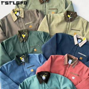 Áo khoác vải bố cổ điển mùa đông dành cho công nhân, sản xuất OEM ODM bán buôn, áo khoác Detroit in kỹ thuật số chất lượng cao tùy chỉnh cho nam - Product Image 5