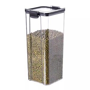 Transparent Kitchen Storage Jars Airtight Rectangle Plastic Lid Food Container For Snacks Grains Nuts Dry Goods - Product Image 5