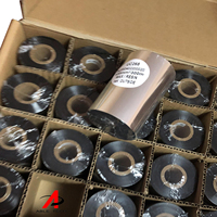 Cinta de Resina 110 x 74 110 x 300 para Impresora de Códigos de Barras, Cinta de Transferencia Térmica de Cera/Resina TTR con Muescas