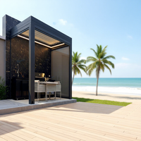 Pergola bioclimatique motorisée en aluminium, écologique, durable, avec système de drainage, pour terrasse extérieure.