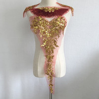 Patchs brodés en dentelle verte à fleurs, à coudre sur les vêtements, robes, appliques en mousseline, réparation, artisanat manuel