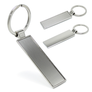 Cheap Gifts Giveaways DIY Rectangle Key Ring Holder Metal Square Key Chain Round Keyring Wholesale Blank Zinc Alloy Keychain