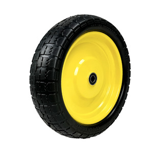 Cheng Jin Vehicles 13-Inch Polyurethane Foam Wheel Yellow <b>For</b> <b>Tool</b> <b>Carts</b> Max Load 100kg Firm Tread - Product Image 3