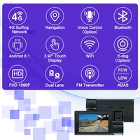 Navegador GPS para Camiones de 3.97 Pulgadas con Cámara, 4G, Control Remoto, Dashcam con Rastreo GPS, Gestión de Flotas, GPS y Software