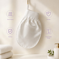 Gant exfoliant neuf en tissu mélange de soie et de viscose pour une exfoliation profonde et l'élimination des peaux mortes