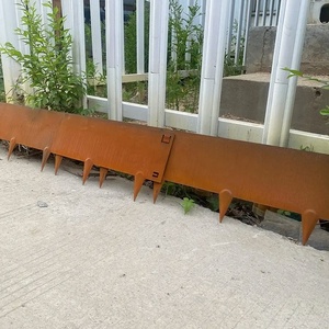 Bordo Rettangolare Moderno per Giardino Esterno in Acciaio Corten con Picchetti a Terra, Resistente alle Intemperie, Facile da Installare, Bordo Paesaggistico OEM - Product Image 5