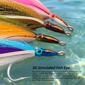 6/0 #   Señuelo de Pesca con Mosca Tarpon Streamers para Lubina/Tarpon/Chubasquero/Trevally <span class=keywords><strong>Gigante</strong></span>, Pesca con Mosca con Anzuelos de Acero Inoxidable - Product Image 4