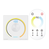 Contrôleur de bande LED CCT avec écran tactile, variateur de lumière, contrôle de température de couleur constante, DC12V 24V, télécommande RF sans fil, réglage de la luminosité