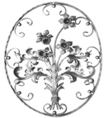 Fabricant chinois de rosettes en fer forgé de 6 pieds avec design européen pour accessoires de portail décoratifs et clôtures