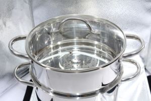 Ensemble de casseroles en acier inoxydable multifonctionnel JL avec poignée, couvercle en verre, marmite à <span class=keywords><strong>couscous</strong></span>, batterie de cuisine - Product Image 4