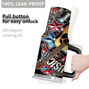 Gobelet isotherme personnalisé de 30 oz avec poignée, en acier inoxydable, sur le thème de la musique country, livraison gratuite, réduction pour les achats en gros - Product Image 4