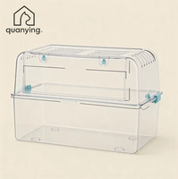 Jaula Grande para Hámsteres Quanying de 67 cm, Verde Ámbar Transparente, Ventilada, para Hámsteres Enanos, Gerbillas, Ratones y Animales Pequeños