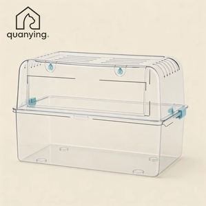 Cage pour hamster de grande taille Quanying, 67 cm, verte, ambre, transparente, ventilée, pour hamster nain, gerbil, souris, petit animal - Product Image 1