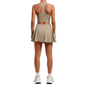 Ensemble de vêtements de sport pour femmes personnalisé en 2 pièces, tenue de tennis, tenue de <span class=keywords><strong>golf</strong></span>, tenue d'entraînement, soutien-gorge de sport, jupes, ensemble de yoga, ensembles de fitness pour la salle de sport - Product Image 2