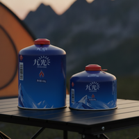 Kaleng Gas Butana Ukuran Kompak untuk Berkemah 230g 450g Tahan Guncangan Kaleng Gas Alpine untuk Piknik dan Barbekyu di Luar Ruangan