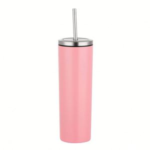 Vaso de Acero Inoxidable Recto con Tapa de Rosca, Interior 304, Exterior 201 - Product Image 1