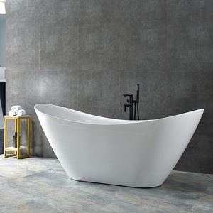 Bañera Independiente de Acrílico para Adultos, Bañera de Diseño Especial para Hogar, Hotel, Proyecto B&B, Bañera Delgada para Parejas - Product Image 1