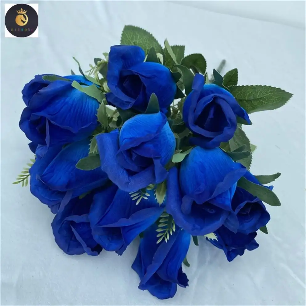 Tiêu chuẩn tuyệt vời trung tâm hoa đầu Nhân Tạo Hoa cưới 13 đơn nhung rosebuds