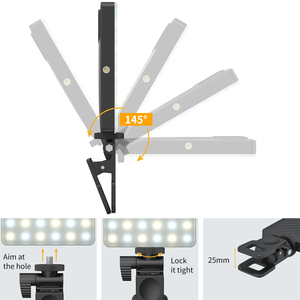 <b>X</b>.MAMEN Bi Color Selfie Light Clip <b>Phone</b> Conference Lighting Photography Led Smartphone Clip Selfie Lighting - Product Image 6