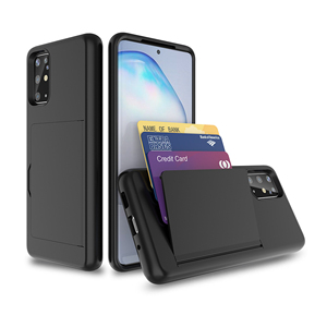Credit Card Slot PC Back Cover Armor Shockproof Phone <span class=keywords><strong>Case</strong></span> for <span class=keywords><strong>Samsung</strong></span> Galaxy <span class=keywords><strong>S20</strong></span> <span class=keywords><strong>FE</strong></span> 5G - Product Image 2
