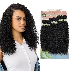 Trenzas sintéticas para cabello rizado de 22 a 26 pulgadas, color cereza, 9x, súper suaves, fibra premium, extensión de cabello de 300g - Product Image 1