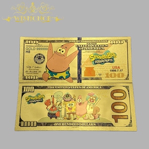 Schöne Spongebob-Banknoten Amerika Gold-Banknote Anime-Banknoten in 24k Goldplattierung - Product Image 3