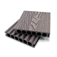25mm Épaissir Wpc Bois Plastique Plancher Extérieur Terrasse Pont Panneau Composite pour Parc Piscine