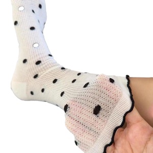 ถุงเท้าข้อกลางสำหรับผู้หญิง ลายจุดสีสันสดใส ระบายอากาศได้ดี เหมาะสำหรับใส่ในฤดูร้อน - Product Image 5