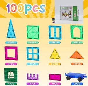 Gạch từ tính <span class=keywords><strong>3D</strong></span> Montessori cho trẻ em, bán buôn nhà máy, chất liệu ABS chắc chắn, thân thiện với môi trường, đồ chơi xếp hình từ tính cho trẻ em - Product Image 4