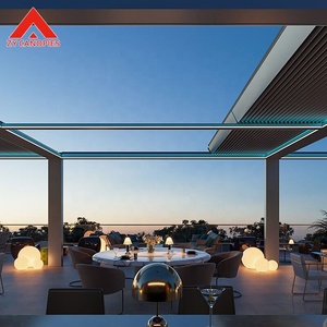 Terrazas de aluminio personalizables para exteriores, Pabellón Ecológico, restaurante, empalme, Gazebo retráctil plegable independiente - Product Image 2