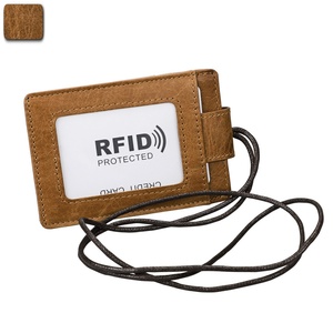 Manufacturer Wholesale Genuine Leather Solid Color RFID Badge Holder for Work ID Exhibition Bus <b>Access</b> <b>Control</b> <b>Cards</b> Children's - Product Image 6