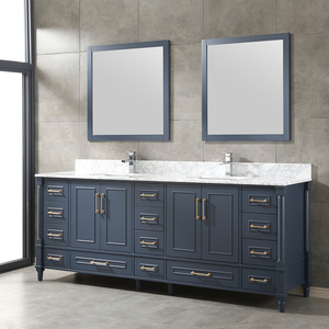 Mueble de Baño Moderno de Madera Sólida Estilo Farmhouse con Espejo Enmarcado Incluido, Resistente al Agua y Ecológico para Apartamento - Product Image 2