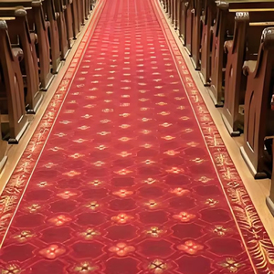 Alfombra perforadora de agujas hecha a máquina Jacquard, alfombra roja para iglesia para eventos y bodas - Product Image 4