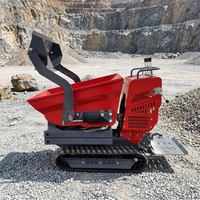 Mini-dumper chenillé tout-terrain de 0,5 tonne avec chenilles en caoutchouc pour le transport en milieu montagneux et agricole étroit