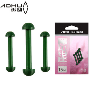 Plomada cilíndrica Aohu Green de cabeza grande de 13mm, 15mm, 17mm, 19mm de ABS para pesca de carpa en río - Product Image 5