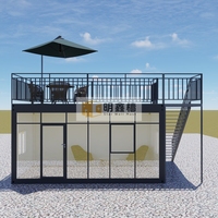 Mxq Maison Conteneur Modulaire Compacte de 20 pieds à Faible Coût, Facile à Installer et Pratique pour Café et Restaurant de Restauration Rapide