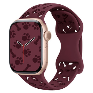 <span class=keywords><strong>Correa</strong></span> de Silicona con Diseño de Huella de Perro para <span class=keywords><strong>Apple</strong></span> <span class=keywords><strong>Watch</strong></span>, Compatible con Tamaños 49, 46mm, 45, 44, <span class=keywords><strong>41mm</strong></span>, 40, 38mm, para las Series 11, 10, 9, 8, 7, 6, 5, 4, 3, SE y Ultra 3 - Product Image 4