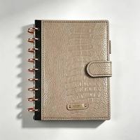Agenda con espiral de cuero PU, 40 hojas, regalo, cuaderno de hojas sueltas y diario