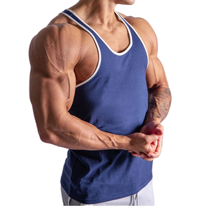 <b>Men's</b> Gym Stringer Tank Top Casual Bodybuilding <b>Singlet</b> Quick Dry Solid Color Streetwise Trends Plus Size - Product Image 2
