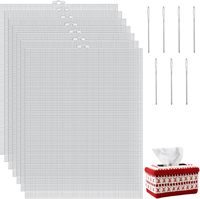Feuilles de toile plastique transparente 78101S pour la couture, le crochet, la création de projets en maille acrylique, design élégant et original