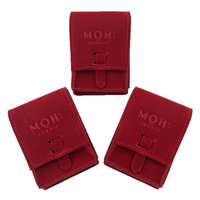 Pochette personnalisée en velours épais avec bouton-pression pour bijoux, sac anti-poussière, impression de logo gratuite