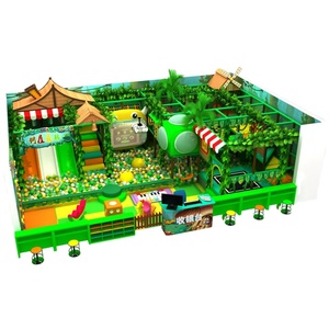 Aire de jeux sur le thème de la forêt, château gonflable, équipement de terrain de jeux intérieur pour enfants, petite aire de jeux intérieure pour enfants avec piscines à balles - Product Image 1