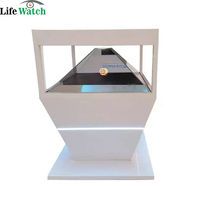 Pantalla LCD Holográfica Piramidal de 32 Pulgadas y 360 Grados, Positiva y Negativa, para Educación en Interiores, Exhibiciones en Museos, Publicidad y Comercio Minorista