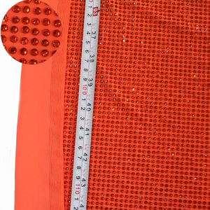 Tissu en strass de haute qualité, largeur 1,5 mètre, tissu en cristal, tissu extensible haute densité avec espacement de 1 mm pour robe de danse - Product Image 2