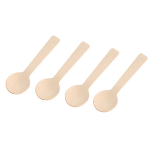 Einweg-Eiscreme- und Joghurtlöffel aus Biologisch Abbaubarem Birkenholz, Umweltfreundliches Besteck mit Anpassungsoption, <span class=keywords><strong>GoGreen</strong></span> Marke, Großhandelspreis, Versandkostenfrei - Product Image 4