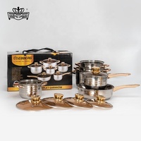 Ensembles de Batterie de Cuisine en Acier Inoxydable de Conception Allemande, Grands et Professionnels, 12 Pièces, avec Fond à 5 Couches pour Maison et Ustensiles de Cuisine